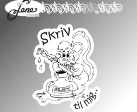 BLS1078 By Lene stempel, tekst stempel med en mus-0