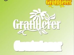 BLD1286 By Lene Die Cut/Emb, Tekstdie Gratulerer