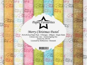 PF379 Paper Favourites, Papirsblok 30x30, Merry Christmas Pastel