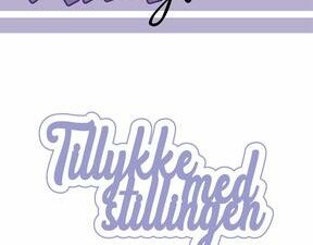 NHHD960 NHH Design Die, Tekst: Tillykke Med Stillingen