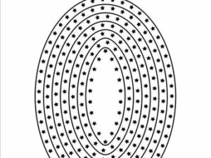 SBD194 Simple and Basic die, Star Framed - Oval