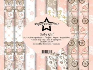 PF398 Paper Favourites, Papirsblok 30x30, Baby Girl