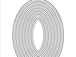 SBD218 Simple and Basic die, Single Pierced - Oval