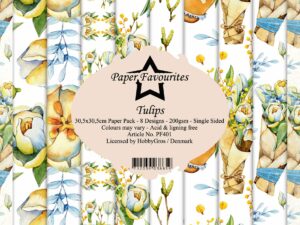 PF401 Paper Favourites, Papirsblok 30x30, Tulips