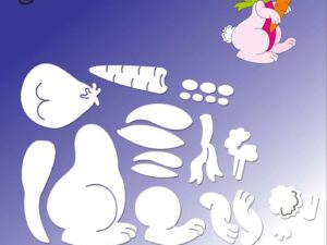BLD1464 By Lene Die Cut/Emb, Rabbit