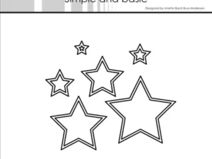 SBD231 Simple and Basic die, Outline Stars