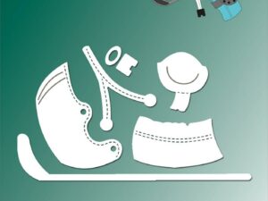 BLD1490 By Lene Die Cut/Emb, Hockey