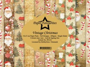 PF216 Paper Favourites, Papirsblok 15x15, Winter Vintage Christmas
