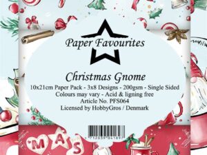 PFS064 Paper Favourites, Papirsblok Slimcard 10x21cm, Christmas Gnome