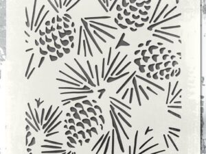 THS164 Tim Holtz Stampers Anonymous Stencil Layering, Pinecones