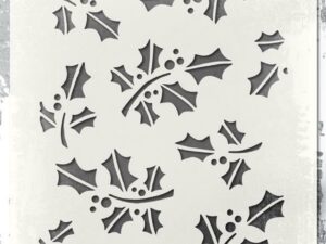 THS165 Tim Holtz Stampers Anonymous Stencil Layering, Hollyberry