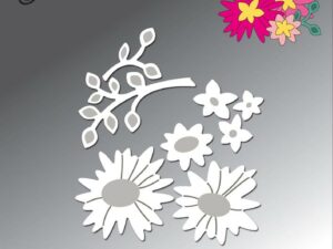 BLD1505 By Lene Die Cut/Emb, Flowers - Blomster