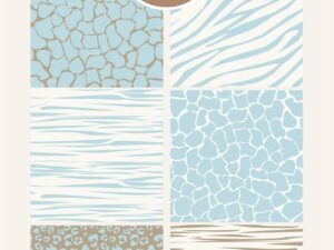 BLP221 By Lene Papirblok Slimcard 10 x 21 cm, Wild Baby - Blue