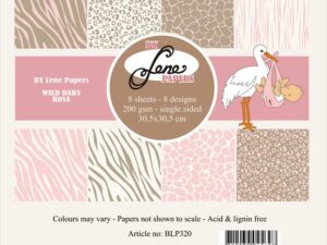 BLP320 By Lene Papirblok 30 x 30 cm, Wild Baby - Rosa