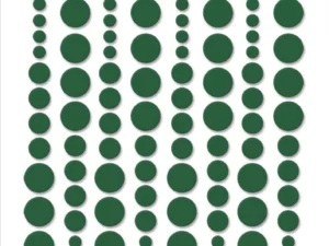 SBA027 Simple and Basic, Enamel Dots, Forest Green