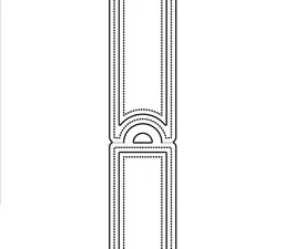 SBD242 Simple and Basic die, Long narrorw tag with add-ons