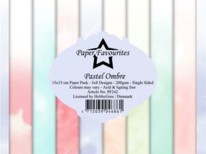 PF242 Paper Favourites, Papirsblok 15x15, Pastel Ombre