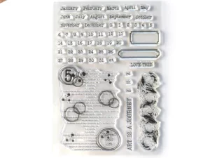 CS293 Elizabeth Craft Design Stempel, Journal Dates and Months