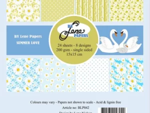 BLP042 By Lene Papirblok 15 x 15 cm, Summer Love