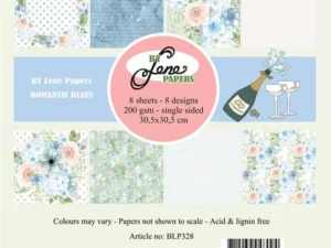 BLP328 By Lene Papirblok 30 x 30 cm, Romantic Blues