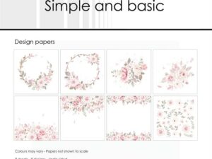 SBP719 Simple and Basic Design Papirblok 30 x 30 cm, Silent Rose