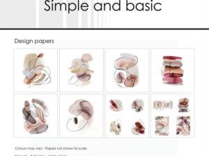 SBP720 Simple and Basic Design Papirblok 30 x 30 cm, Organic Shapes