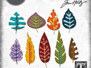 666380 Sizzix Die Tim Holtz Thinlits, Artsy Leaves