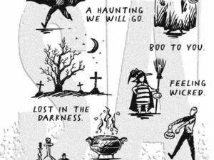 CMS469 Stampers Anonymous Tim Holtz Cling Stamp, Halloween Sketchbook