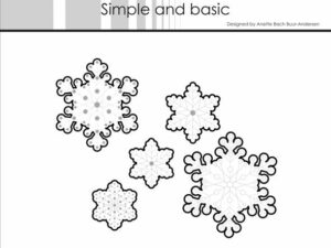 SBD351 Simple and Basic die, Snowflakes - Outline for SBC165 - Snefnug passer til stempel