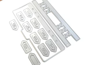 2072 Elizabeth Craft Design Die, Planner Essentials, Half Page Tab 3 With Paperclip Numbers