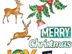 2081 Elizabeth Craft Design Die, Everyday Elements, Joy & Merry