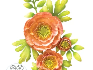 2085 Elizabeth Craft Design Die, Paper Flowers, Florals 25, blomster
