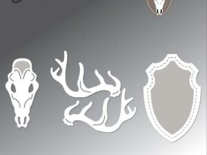 BLD1609 By Lene Die Cut/Emb, Hunting Trophy - Jagttrofæ