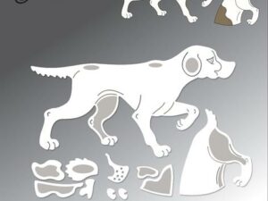 BLD1610 By Lene Die Cut/Emb, Hunting Dog - Jagthund