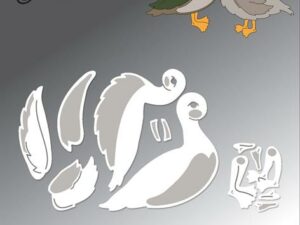 BLD1613 By Lene Die Cut/Emb, Ducks - Ænder