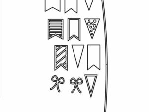 SBD371 Simple and Basic die, Flags on a rope - Flagranke