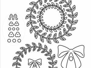 SBD372 Simple and Basic die, Wreath w/Berries & Bows - Kranse med bær