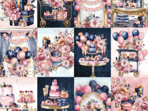 MT-HAB-06 Mintay Papers 30x30, Happy Birthday