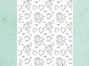 MTK-STEN-27 Mintay Stencil, Hearts & Roses