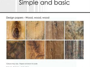 SBP725 Simple and Basic Design Papirblok 30 x 30 cm, Wood, wood, wood