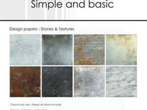 SBP726 Simple and Basic Design Papirblok 30 x 30 cm, Stones & Texture