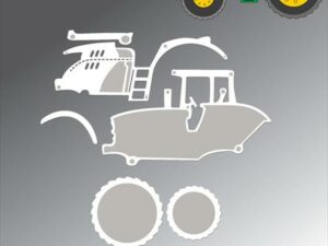 BLD1621 By Lene Die Cut/Emb, Tractor - Traktor