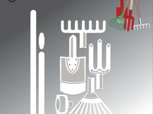 BLD1624 By Lene Die Cut/Emb, Garden Tools - Haveredskaber