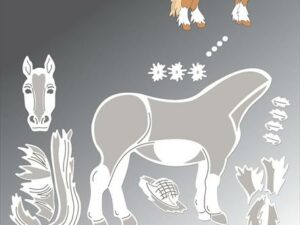 BLD1630 By Lene Die Cut/Emb, Horse - Hest