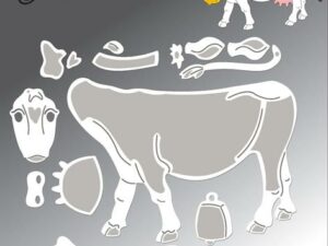 BLD1631 By Lene Die Cut/Emb, Cow - Ko