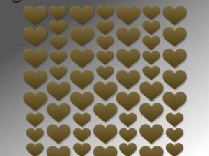 BLA011 By Lene, Enamel Hearts, Gold - Guld