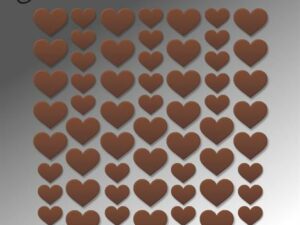 BLA013 By Lene, Enamel Hearts, Copper - Kobber