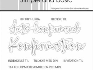 SBC170 Simple and Basic Clearstamp & Die, Konfirmation