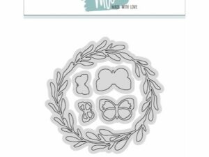 63411 MW Made With Love Dies, Wreath & Butterflies - Krans & Sommerfugle