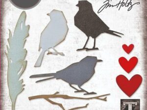 666566 Sizzix Die Tim Holtz Thinlits, Vault - Lovebirds